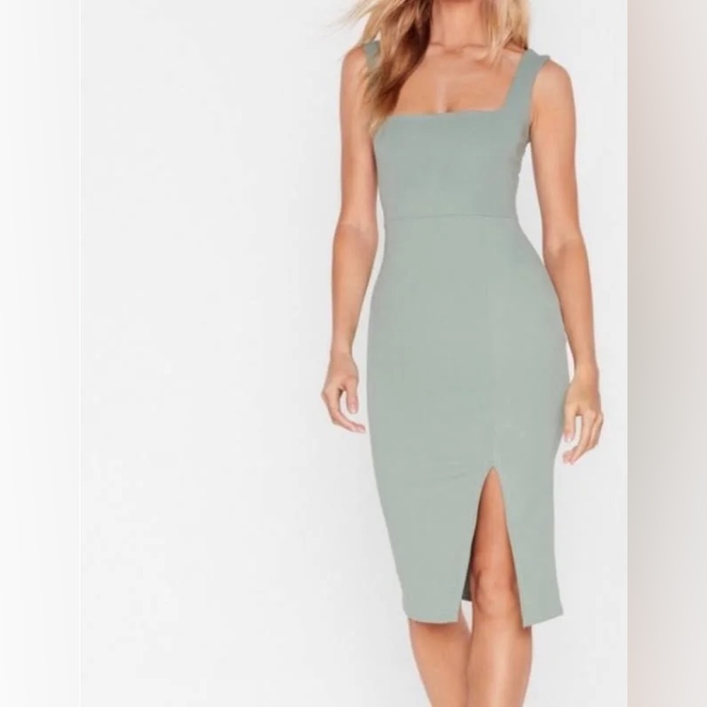 NASTY GAL, Squarin To Go Midi dress